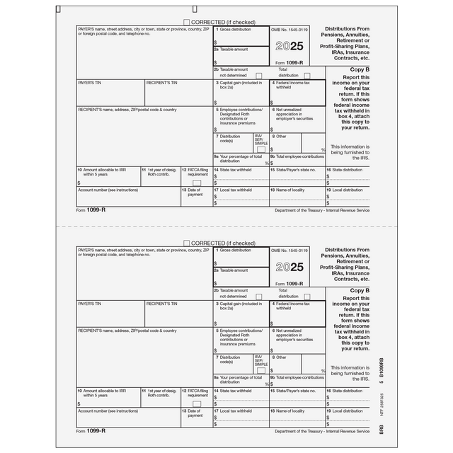 1099-R Distributions From Pensions, etc.- Copy B Recipient