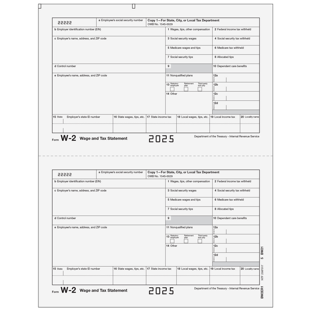 W-2 Employer State, City, or Local, Copy 1