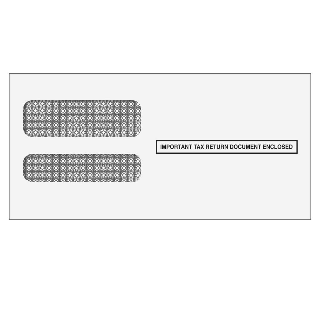 Double Window Envelopes for W-2 3up (3 Forms Per Page Format)