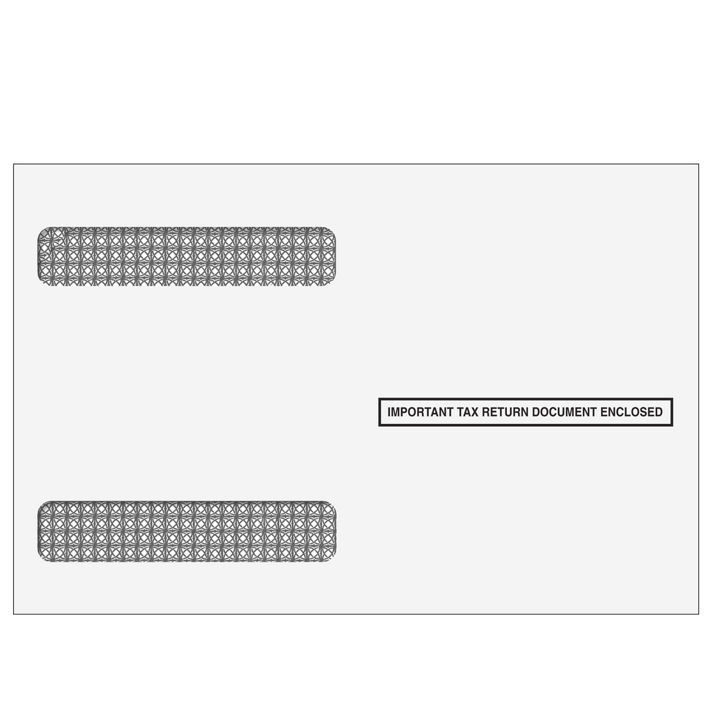 Double Window Envelope for 4-Up Horizontal Laser W-2 Forms