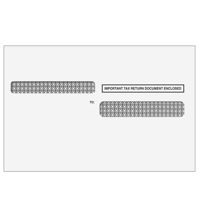 Dual Window Envelopes Compatible with 4up Tax Forms