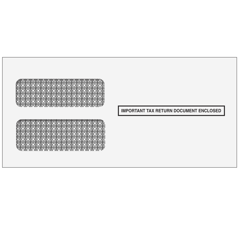 1099 Double Window Envelopes for 1099 Forms With 3 Forms Per Page