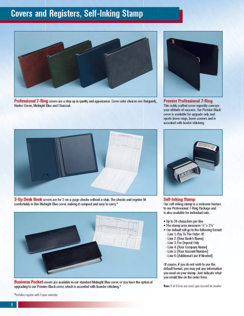 7-Ring Check Binders