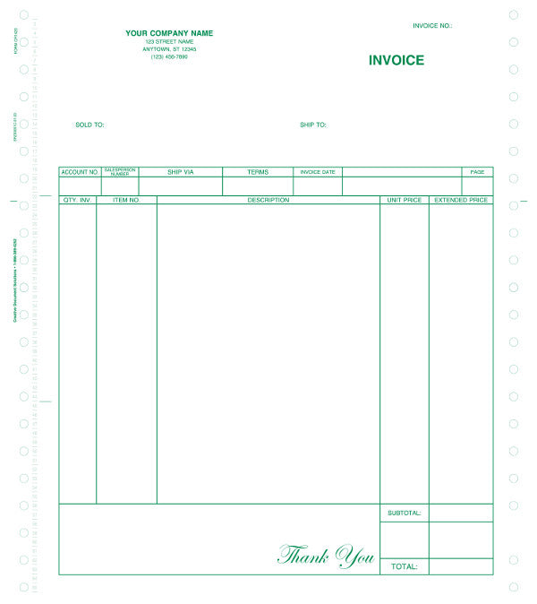 Great Plains Continuous A/R Invoice