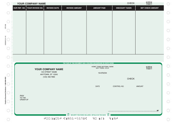 Great Plains Continuous Accounts Payable Check