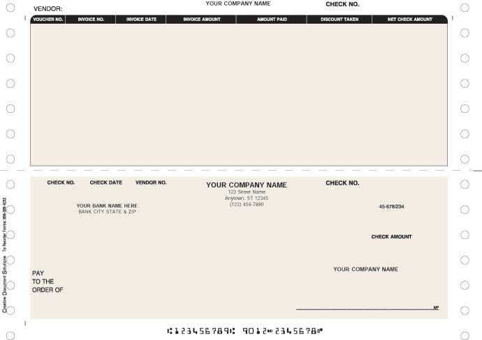 Macola 6 Continuous Accounts Payable Check