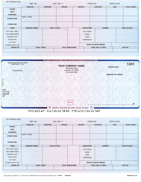 Macola 6 Laser Payroll Check