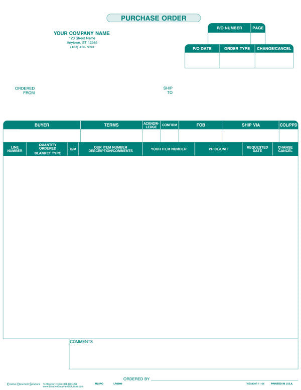 Macola 6 Laser Purchase Order Forms