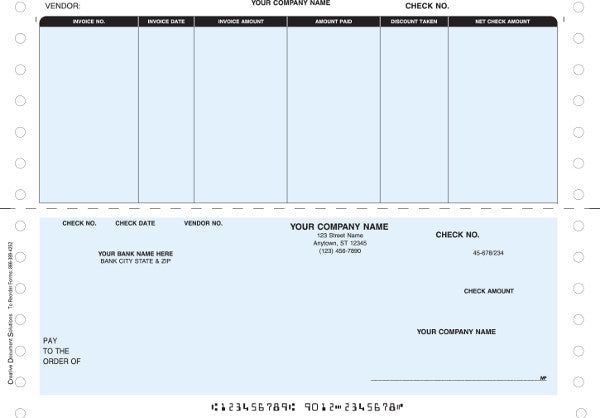 Macola 7 Continuous Accounts Payable Check