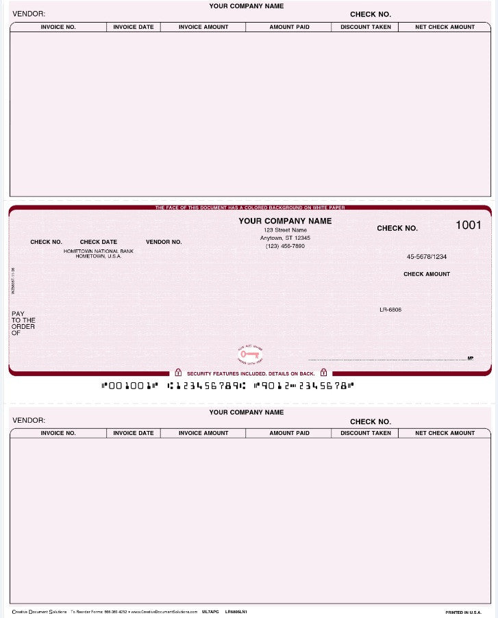 Macola 7 Laser Accounts Payable Check