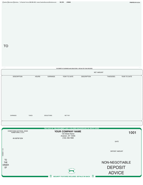 Macola 7 Laser Direct Deposit Check