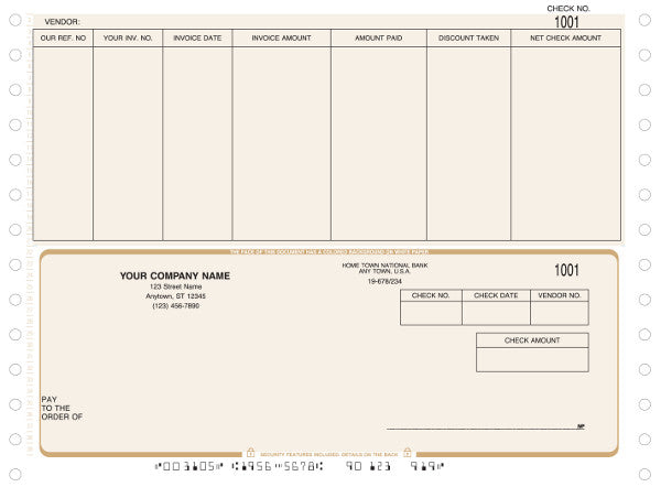 Peachtree Continuous Accounts Payable Check