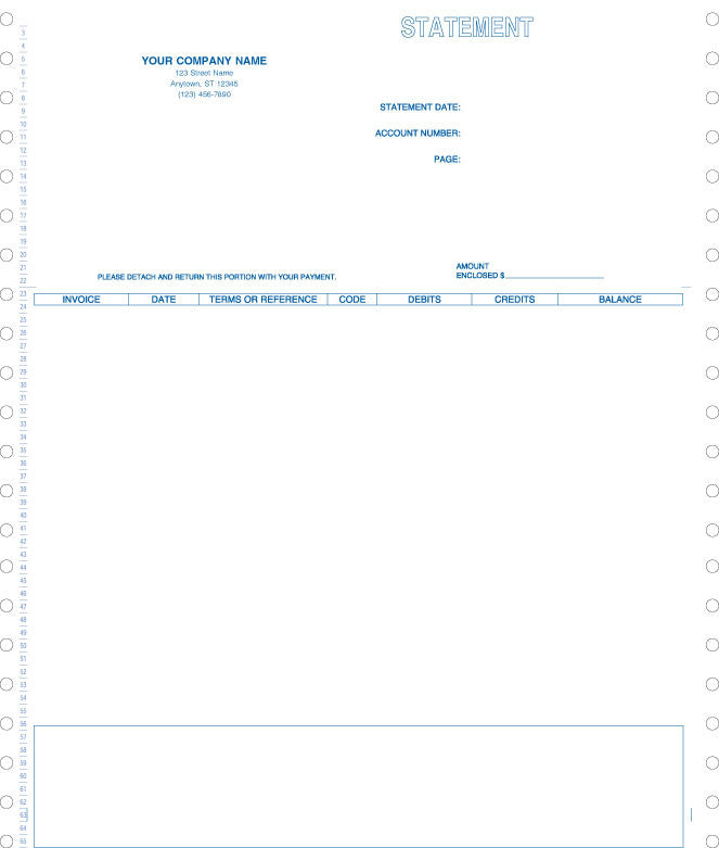 Peachtree Continuous Statement Form