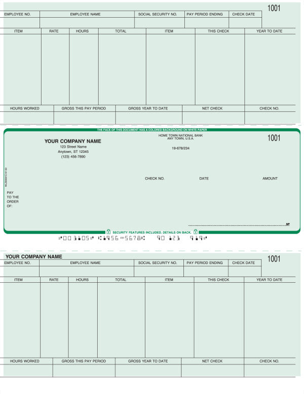 Peachtree Laser Payroll Check