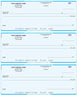 QuickBooks Quicken Microsoft Money Laser 3 per Page Checks with lines
