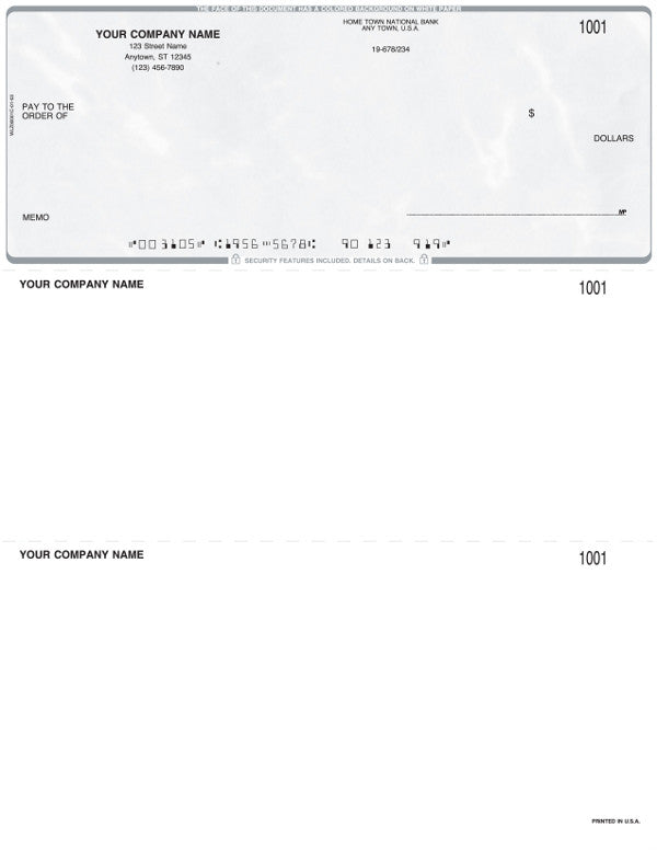 QuickBooks Quicken Microsoft Money Laser Multi-Purpose Check no Lines