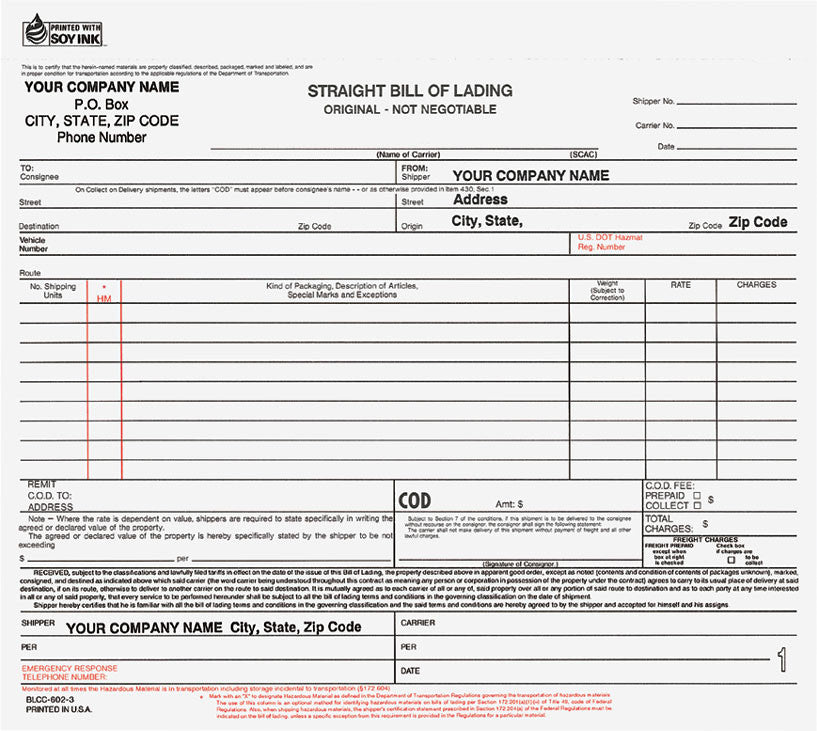 Bill of Lading