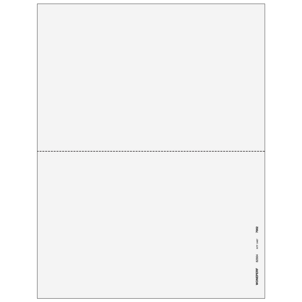 Blank 2 UP W-2 & 1099 Form (without Instructions)