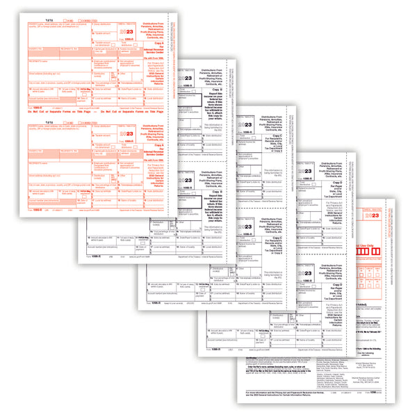 1099-R Distributions From Pensions, etc. - 4-part set