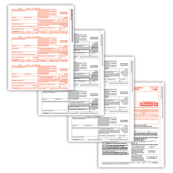 1099-NEC Non-Employee Compensation - 4-part Set