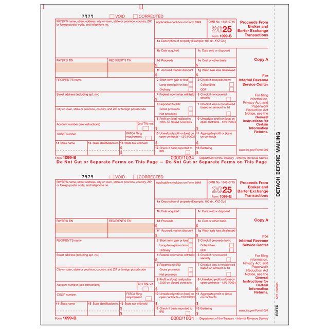 1099-B Proceeds From Broker and Barter Exchange Transactions- Copy A Federal