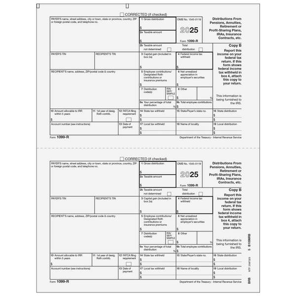 1099-R Distributions From Pensions, etc.- Copy B Recipient