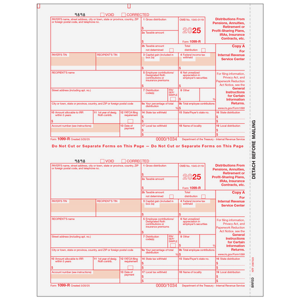 1099-R Distributions From Pensions, etc. - Copy A Federal