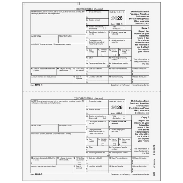 1099-R Distributions from Pensions, etc. - Copy C Recipient