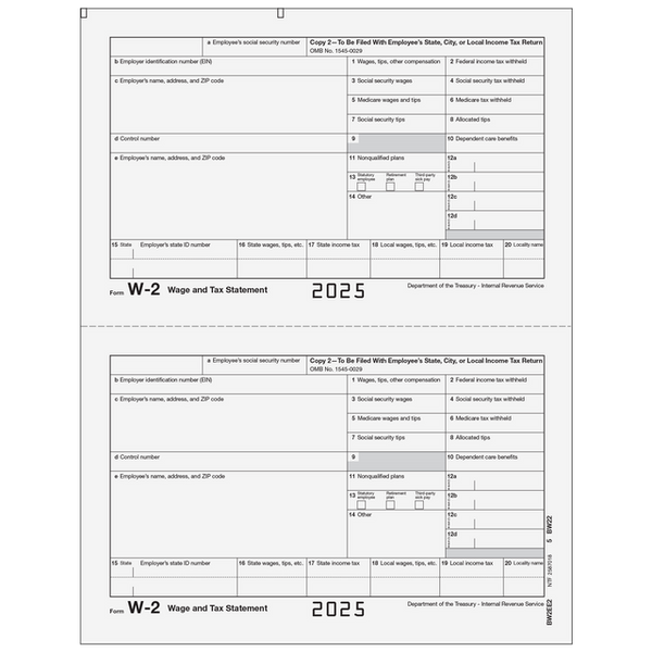 W-2 Employee State, City, or Local, Copy 2