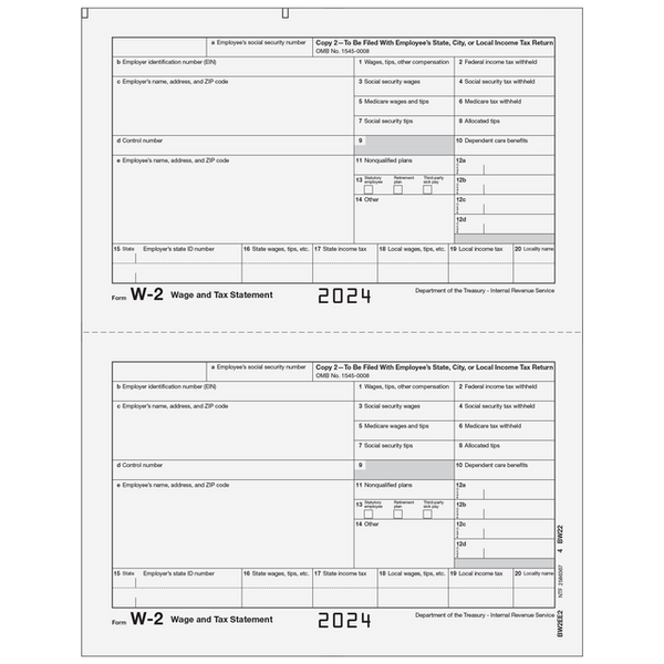 W-2 Employee State, City, or Local, Copy 2