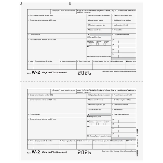 W-2 Employee State, City, or Local, Copy 2