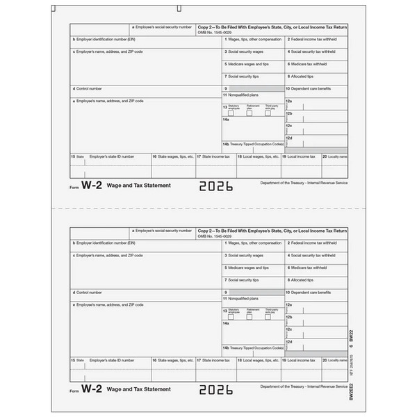 W-2 Employee State, City, or Local, Copy 2