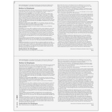 W-2 Laser Employee Copy B 2 Up  (Two Forms Per Page)