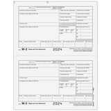 W-2 Laser Employer Copy D 2 Up (2 Forms Per Page)