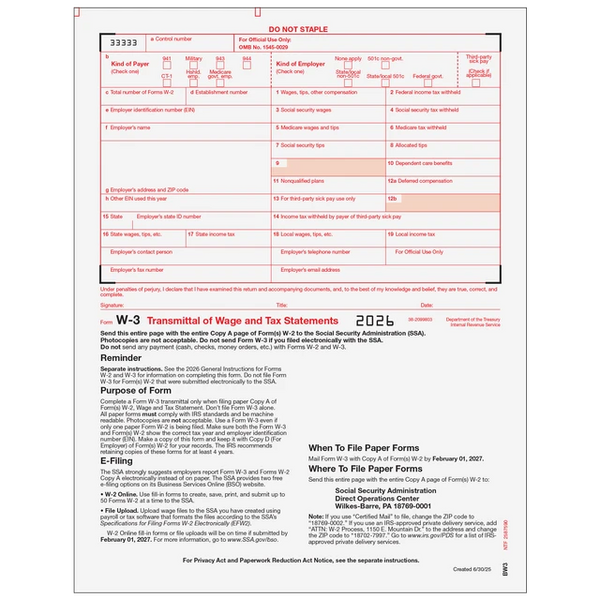 W-3 Transmittal