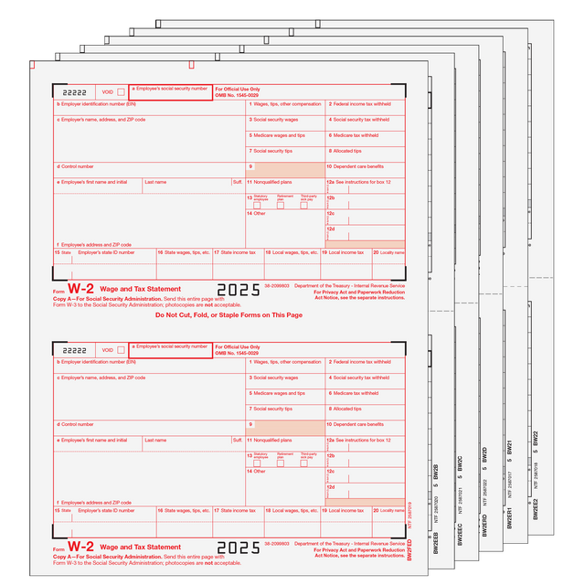 W-2  6 Part Laser Set
