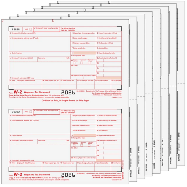 W-2 Laser 8 Part Set