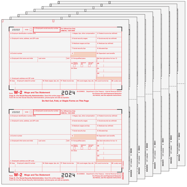 W-2 Laser 8 Part Set