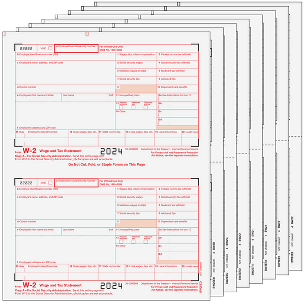 W-2 Laser 8 Part Set