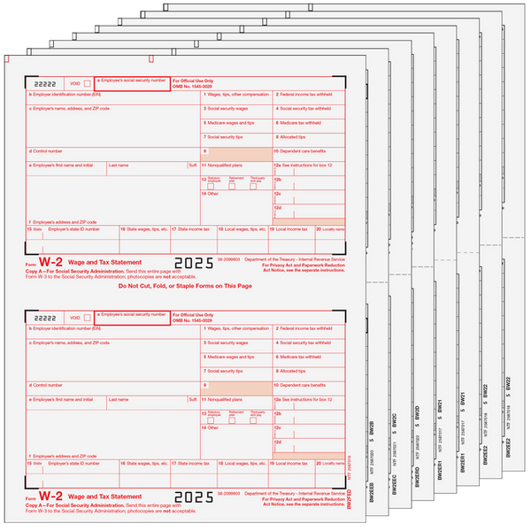 W-2 Laser 8 Part Set