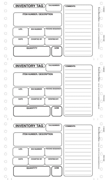 Macola 7 - 2 Part Continuous Inventory Tag Form