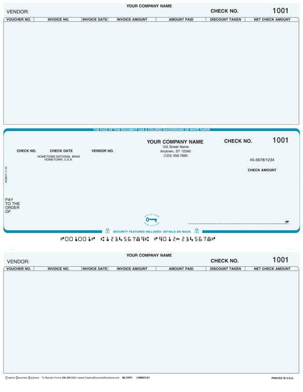 Macola 7 Laser Accounts Payable Check (with voucher)