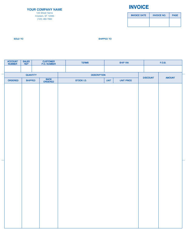 Peachtree Laser 2000 Product Invoice Form