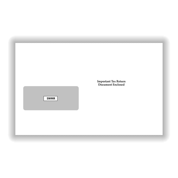 Single Window Envelope - Fits 1099 Forms 2 UP (2 Forms per Page)  Item #SWMR